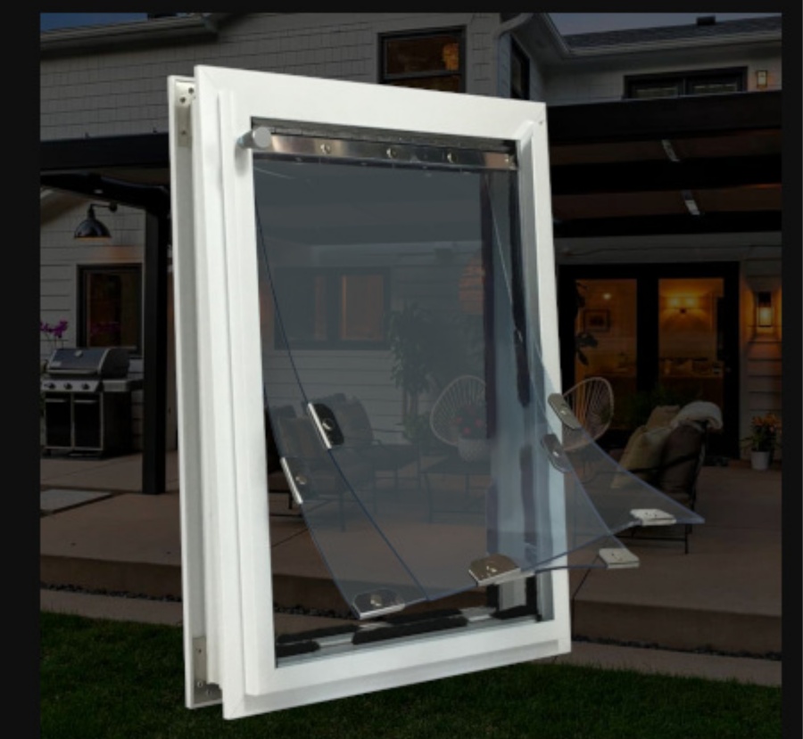 Security Boss in-glass pet door with flexible weather-sealing flaps